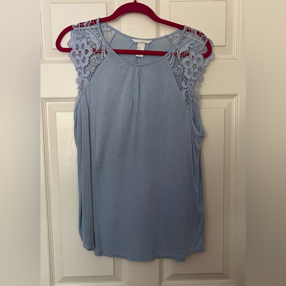HM Light blue top size L
